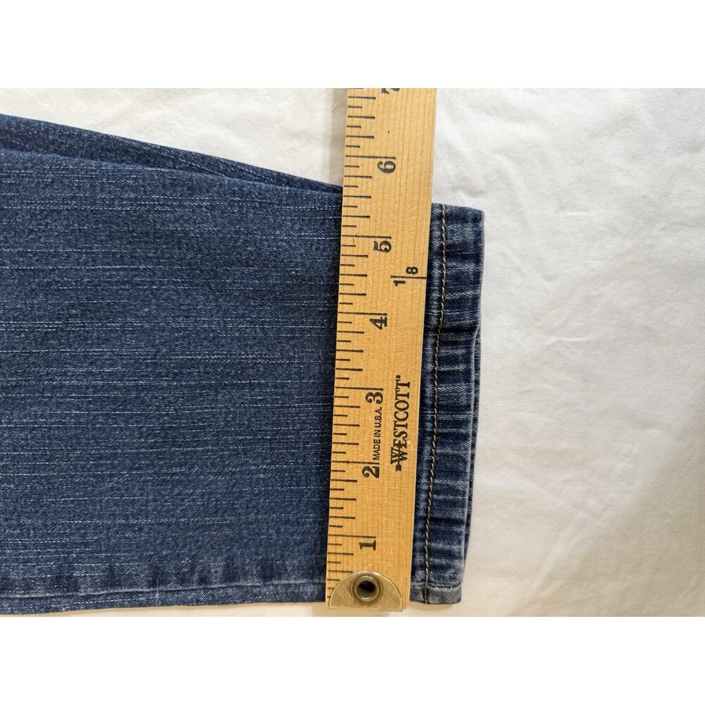 Levi Strauss Signature Mid Rise Straight Jeans Misses 12 Long Dark Wash 0163 - Picture 10 of 12